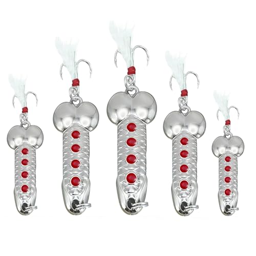 5Pcs Funny Fishing Lures,Top Water Bass Fishing Hooks Gear