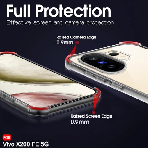 Image of TheGiftKart Crystal Clear Back Cover Case for Vivo X200 FE 5G | Shock Proof 360 Protection | Hard Clear Back Cover Case for Vivo X200 FE 5G (PC & TPU, Transparent Bumper)