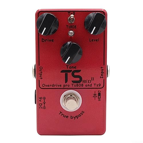 Demonfx TS RED II Pédale d'effet saturation chaude et sustain infini pour guitare