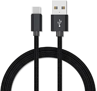 USB C Cable Type C Fast Charging Cable, Braided USB C Fast Charger Cord 3A Data Sync for Samsung Galaxy S20/10/9,Note 9/8,LG G5,Sony Xperia,Moto G7,Switch,HTC.Macbook & More Black (1M)