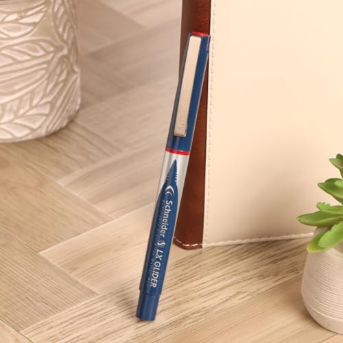 Image of Luxor Schneider, LX Glider Pens, Assorted, Pack of 4, Ink- (Blue, Black, Green, Red), Hybrid Tip, Refillable, Liquid Ink Roller Pen, Smooth Glide, Ideal for Professional Use