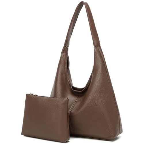 Casual Hobo Bag for Women, Soft Leather Shoulder Tote