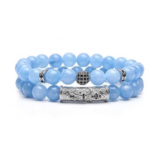 Aquamarine Bracelet,8MM Healing Crystal Beads,Stretchable Stretch Bracelet,Youthfulness Bracelet,Yoga Chakra Bracelet,Bring Positive Energy, Balance Emotion,Love & Peace,Gifts For Women