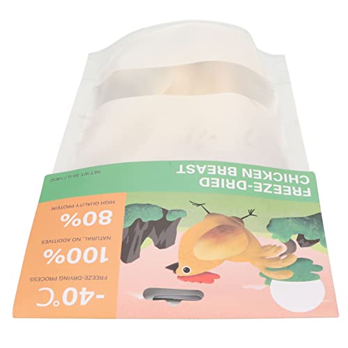 OEBUAFI Pechuga de Pollo Entera Liofilizada, Nutritiva y Fácil de Digerir, Golosina para Mascotas para los Más Quisquillosos con la Comida