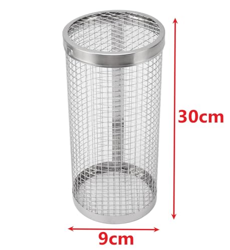 Grelha Cesto Cilindro Para Churrasco Em Aço Inox