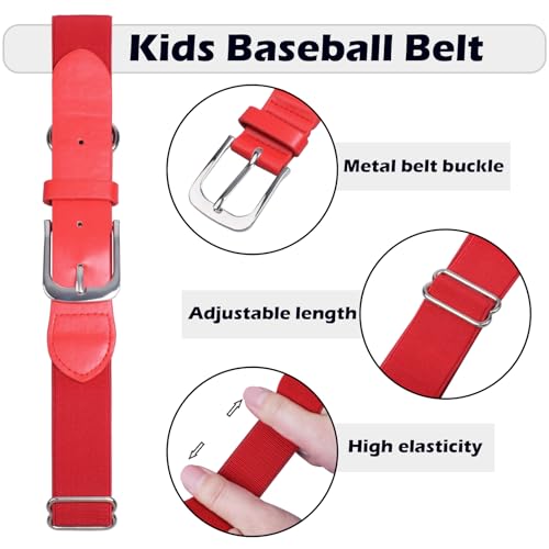 Kids Baseball or Softball Socks and Belt Combo Set Softball Knee Socks High Tube Soccer Socks for Youth Boys Girls3