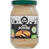 CARREFOUR CLASSIC' – Sauce Poivrée Intense, Parfaite pour Sublimer Vos Viandes (Pot 250g) - lot de 4 - Vendu par Lot