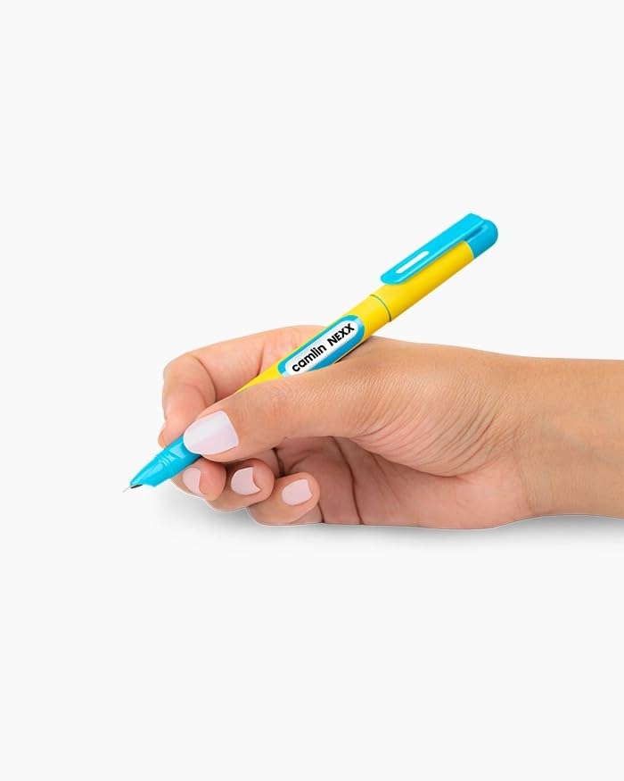 Image of Camel Nexx Fountain Pen - Pack of 1 | Smooth Ink Flow | Ergonomic Grip | Stylish Multicolour Body (Colour May Vary)