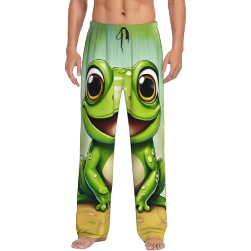 Pantalon de pyjama grenouille verte EdWal homme noir grande taille 3XL