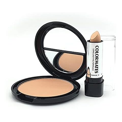Colormates Pressed Powder with Concealer Natural Beige Cover