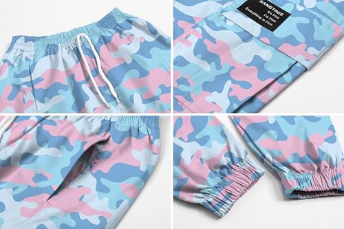 Image of SANGTREE Cute Clothes for Teen Girls, Long Sleeve Crop Tops Tee Shirts + Sky Blue Cargo Jogger Pants with Multi Pockets Elastic Waist,4-5T = Tag 120