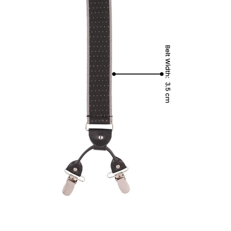 Image of The Tie Hub Suspenders for Men | Slim Clip-On Y-Back Elastic Braces | Adjustable 1.25 Inch | Formal Wedding Office