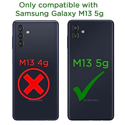 Image of COVERBLACK Rubber Back Cover for Samsung M13 5G -SM-M136B - Transparent