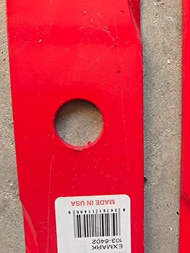 3 Pack Replacement aftermarket HD Notched Hi Lift Blades 52" Compatible with Exmark 103-6402 103-6402-S 18" USA Made