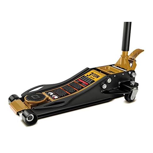 CAT 3 Ton Low Profile Fast Lift Floor Jack 3 inch to 19-1/2 inch Range - 240109