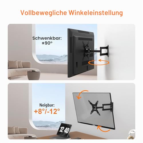 GRIFEMA GB1008-2 TV Wandhalterung 13-43 Zoll, Schwenkbar Neigbar, bis 20 kg – Ansicht 5