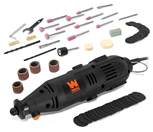 WEN 23101 1-Amp Variable Speed Rotary Tool with 100+ Accessories