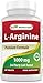 Price comparison product image Best Naturals L-Arginine 1000 mg 120 Tablets - Pharmaceutical Grade L Arginine Supplement Promotes Nitric Oxide Synthesis