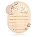 Lusofie Baby Announcement Sign Wooden Moon And Stars Welcome Baby Sign Baby Name Sign For Baby Announcement Birth Announcement Sign For Photo Props Baby Shower Hospital Nursery