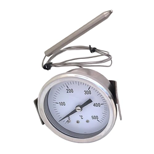 MagiDeal Thermometre Four, Thermomètre de Cuisson, Thermomètre pour Barbecue En Acier Inoxydable Jauge de Température Four 6.7 Cm, pour Barbecue, Grill, Pizza, Bœuf Camping, 0°c à 500°c