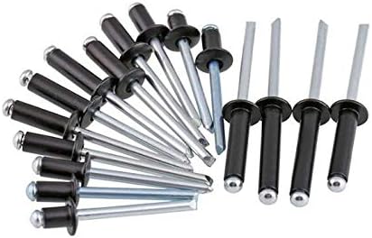 10pcs M2.4 M4 Black Aluminium Alloy Blind rivet Decorating nail rivets 6-22mm length - (Stem Length: M2.4x6mm)