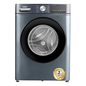 CHIQ CFL100-14586IM3XB, wasmachine voorlader, 10 kg, 1400 tpm, toonbankdiepte, grote trommel, invertermotor, stoomwassen, snel wassen, kinderslot, 60×57×87cm
