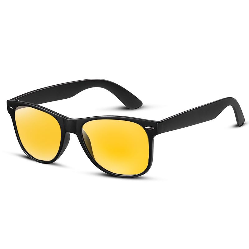QIFP Sunglasses Polarized Sunglasses for Mens and Womens,Black Retro Sun Glasses Driving Fishing UV Protection.
