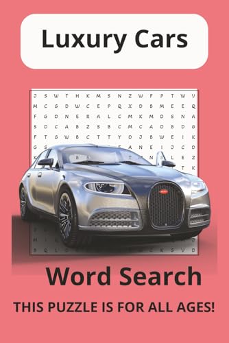 Luxury Cars Word Search Puzzle Book: Word Searches with Easy to R...