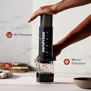 AeroPress XL Coffee Press – 3 in 1 brew method combines French Press, Pourover, Espresso. Full bodied, smooth coffee without grit or bitterness. Small portable coffee maker for camping & travel