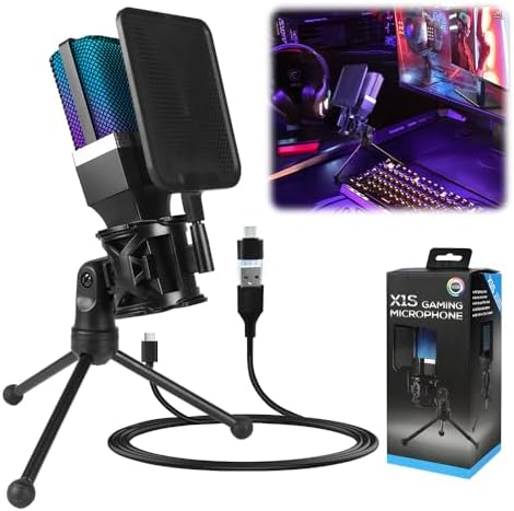 Microfone USB para PC, Streaming, Podcasts, Gravação, para Comput...