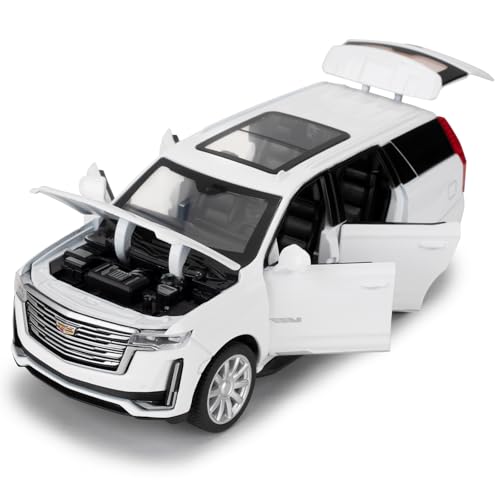 S, 1:32 Toy Cars Pull Back Die-cast Vehicles, Collectible Cars With Sounds＆lights For Kids Boys Girls And Adults (white)