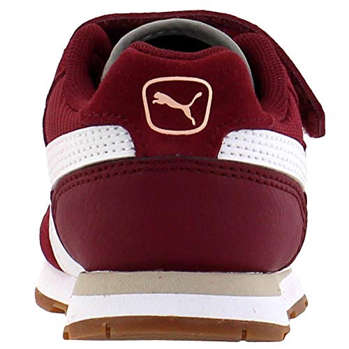PUMA PUMA Unisex Kid's Vista V Sneaker, Cordovan-White, 2 M US Little Kid