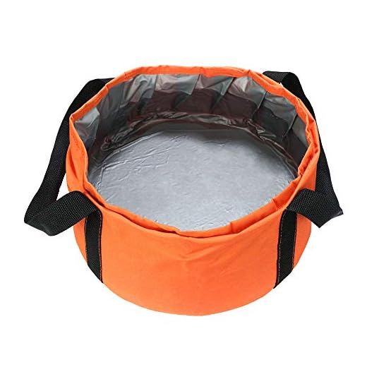SumDirect Collapsible Bucket, Camping Water Storage Container, Portable Folding Bucket Wash Basin for Traveling Hiking Fishing Boating Gardening-Orange