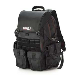 Mobile Edge Core Gaming Tactical Backpack for Men and Women, 17 Inch Laptop Travel Computer Gear Bag, Water-Resistant Cover, Black, Large