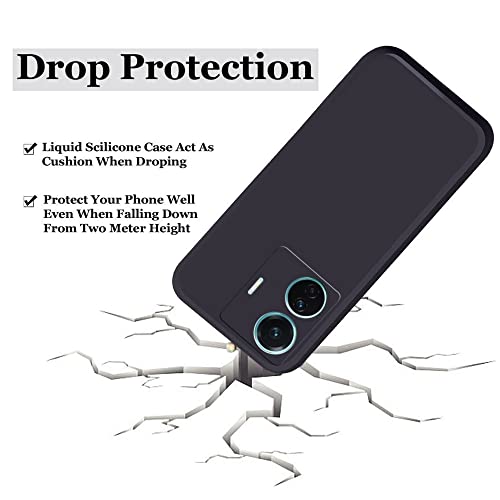 Image of A rtistque Back Cover Case for iQOO Z6 44W / Vivo T1 44W with Camera Protection | Shockproof TPU | Stylish Protective Design | Slim Fit | Ultra Matte | Vivo T1 44W / iQOO Z6 44W Back Cover - Black
