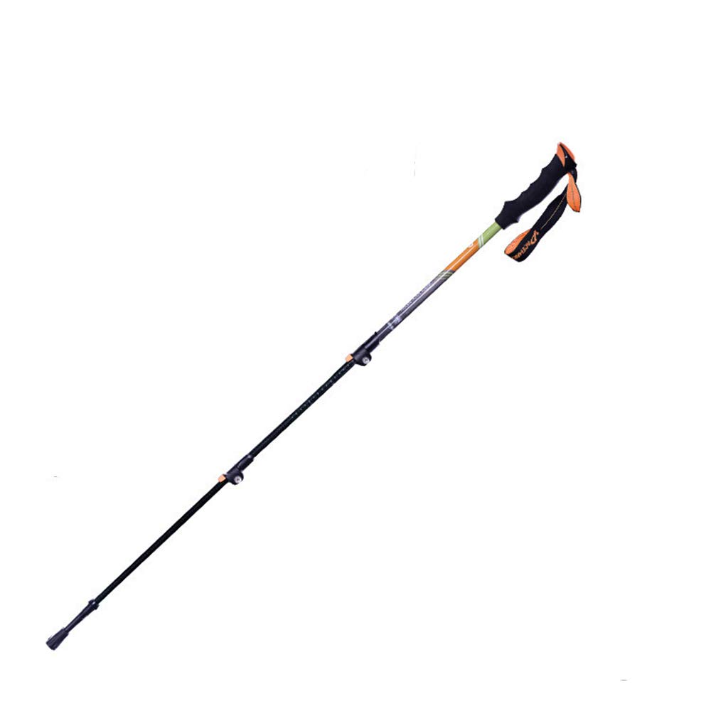 GSP Bastoncini da Passeggio Portatile Pieghevole 7075 Blocco Trekking Palo Tre Bastoncini da Trekking Assorbimento degli Urti Lungo Punta in Acciaio al tungsteno Eva