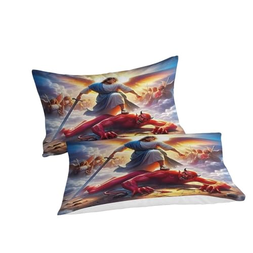 Housse de couette Jésus Amour et Espoir pour envelopper vos nuits de bienveillance chrétienne - 3