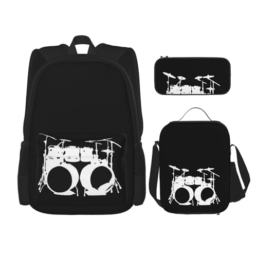 YIUBDHON Drumms Drummer Backpack 3PCS Backpack Set 17 IN