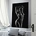 HGFDHHC Nude Black Woman Painting Decoration,naked Women Painting,Sexy Woman,Nude Body Painting, Painting Art Canvas Painting Wall Art Poster for Bedroom Living Room Decor 16x24inch(40x60cm)