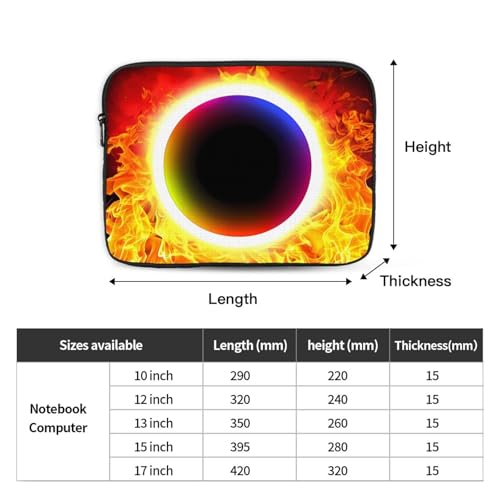 Fire Obsidian Spot Laptop Sleeve Case 15 Inch Suitable For Notebook Computer Tablet Traveling Carrying Simple Case4