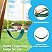 TURFEE 3 Pack Assorted Swing Set, Including 1 Gym Rings Trapeze Bar and 2 Pcs Swings with Plastic Coated Chain, Swingset Accessories Replacement for Kids Outdoor Play, Playground- Green
