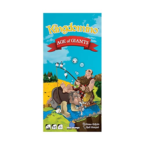 Image of Strategy Board Game Extension for Kids, Teens and Family, Tabletop Game Nights, Ages 8 & Up, 2 to 5 Players, Kingdomino Age of Giants Expansion by Blue Orange Games