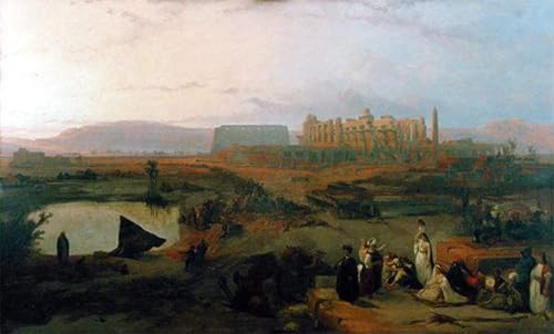 Tableaux pour murs vides : optez pour l'affiche toile du temple de Karnak 60x90cm