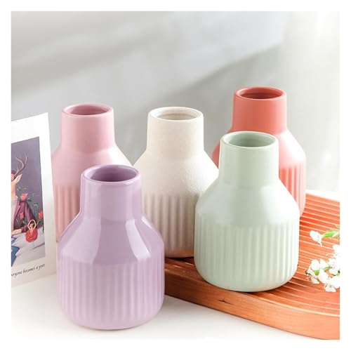 Jarrón de cerámica mini para revivir espacios apagados con decoración moderna verde 7