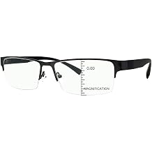 ProEyes Dave, Big Men Progressive Blue Light Blocking Readers, 0 Strength on Top Lens