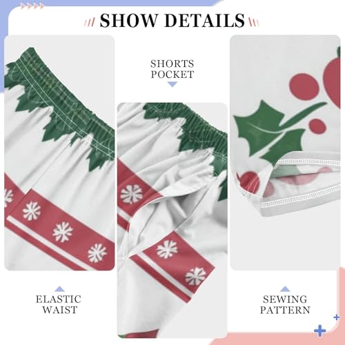 Boys' Pants Christmas Flowers Leaves Tree Long Bottoms Jogger Pants Elastic Waist Trousers with Pockets S-XL4
