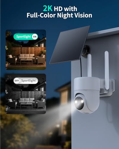 Image of LIWAN 4G LTE Cellular Security Cameras Wireless Outdoor, 2K Off-Grid Cam | 2-Pack No WiFi Security Camera with SIM Card, Solar Powered, Color Night Vision, 360 View for Farm, Cabin, Construction Site