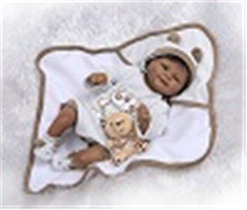 Angelbaby 18" Reborn Baby Doll - Realistic Black Smiling Boy, Soft Silicone Vinyl, African American 45Cm #TOP7