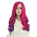 BERON Child Long Wave Pink and Purple Anime Women Wig Halloween Costume Cosplay Party Wig (Purple Pink)