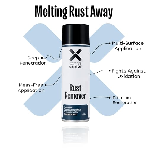 Image of Rust Remover Spray (500mL) | Premium Non-Acidic Formula | Deep Penetration for Automotive & Industrial Use | Safe on Chrome, Metal, Iron